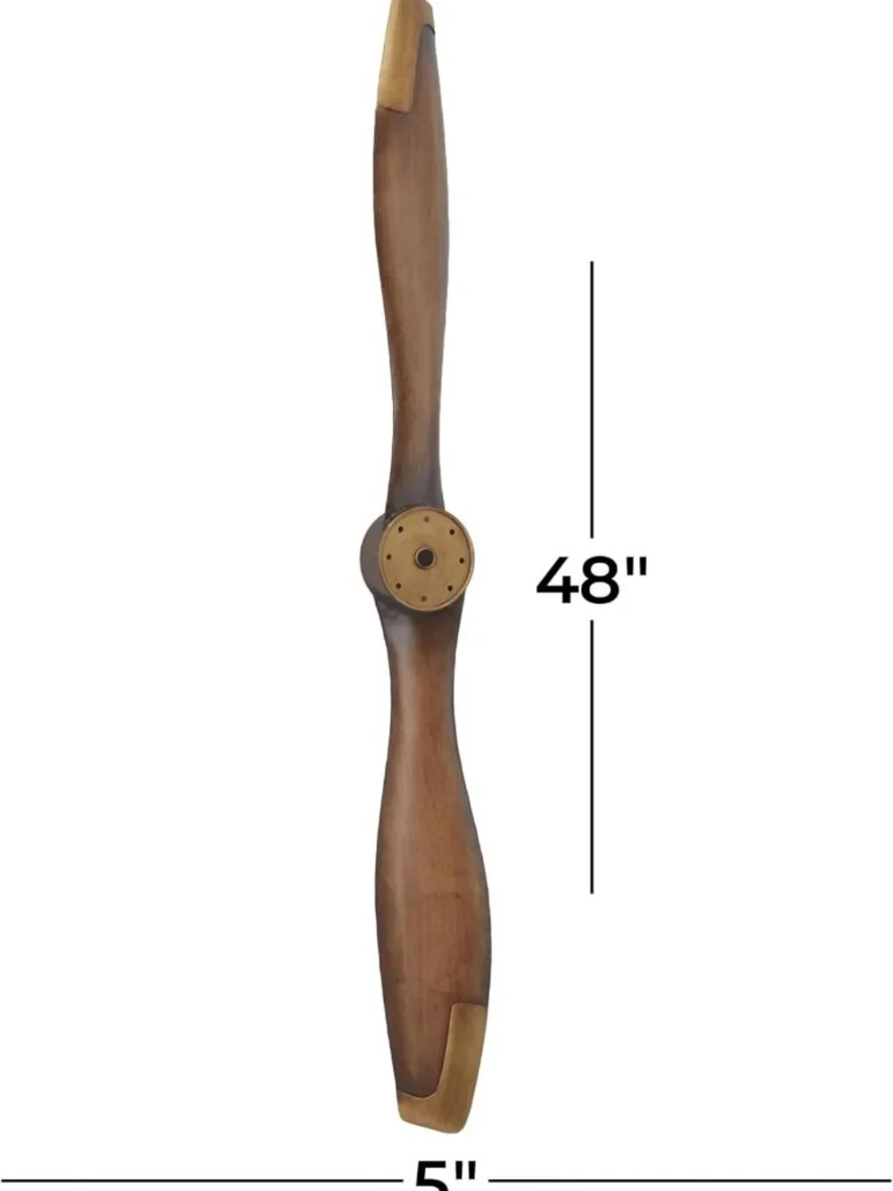 Vintage Metal Airplane Propeller Wall Art Decor - 2 Blade Aviation Sculpture, 48